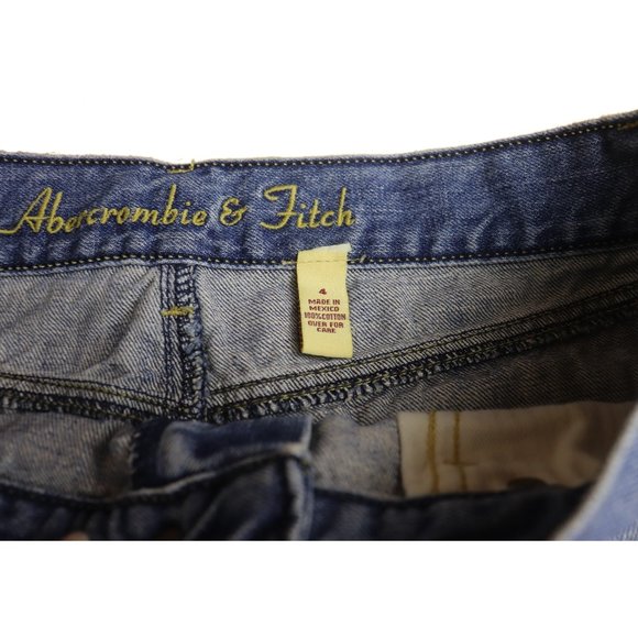 A&F Distressed Denim Mini Skirt Size: 4 - Picture 4 of 4